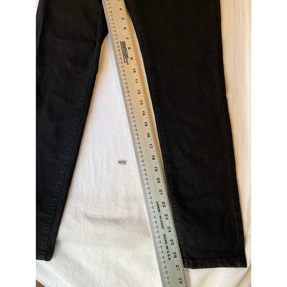 FOREVER 21 Women Skinny Jeans size 27 Black Mid Rise Stretch Boot Cut - Picture 4 of 11